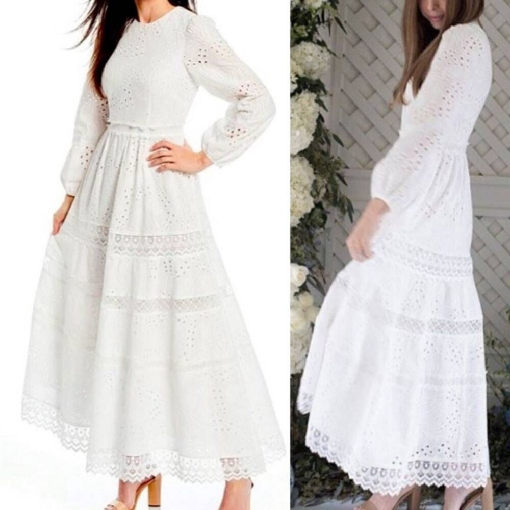 Born on fifth X Antonio Melani Adenorah Eyelet white dress 0